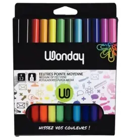 Wonday - 12 Feutres - pointe moyenne_0