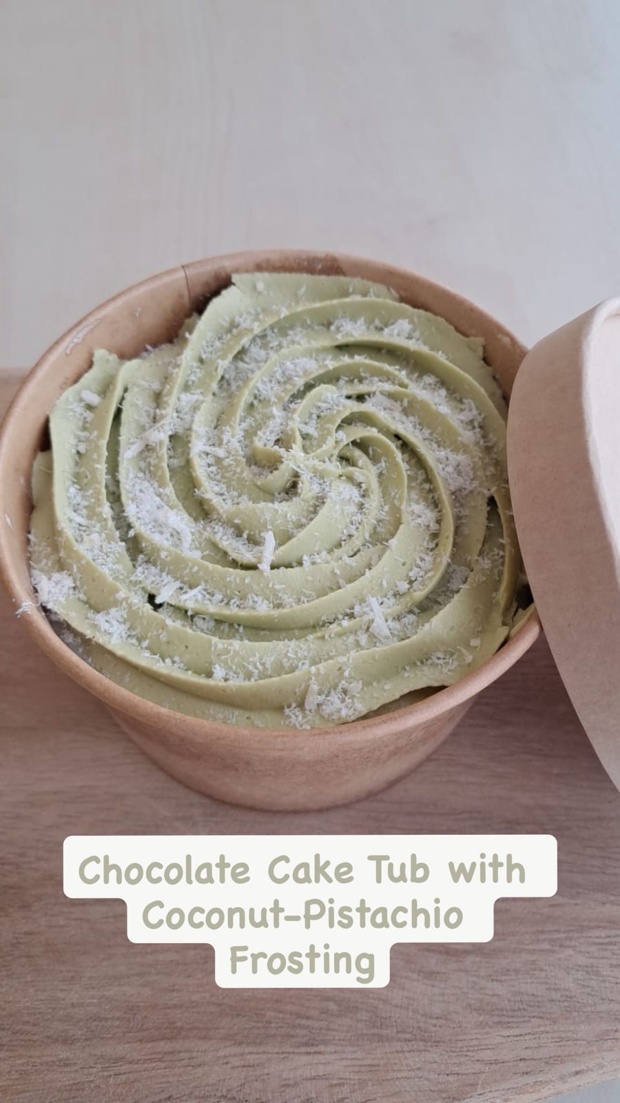 Pistachio Chocolate Cake tub