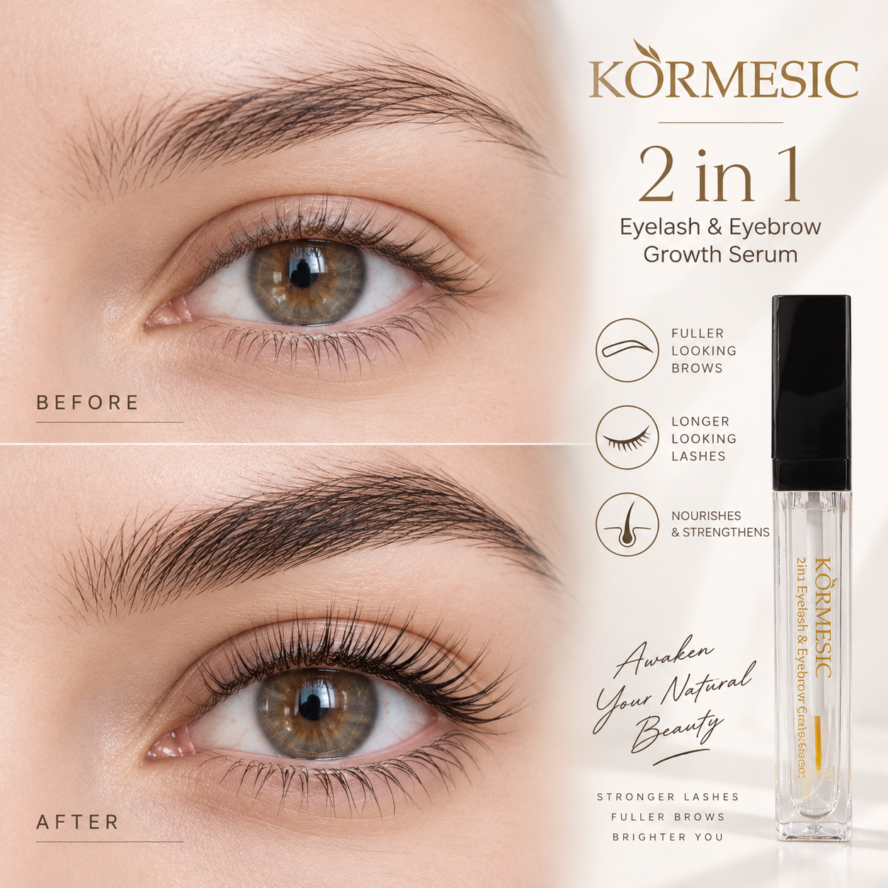 Serum para pestañas y cejas 🌟KORMESIC 2 in 1_2