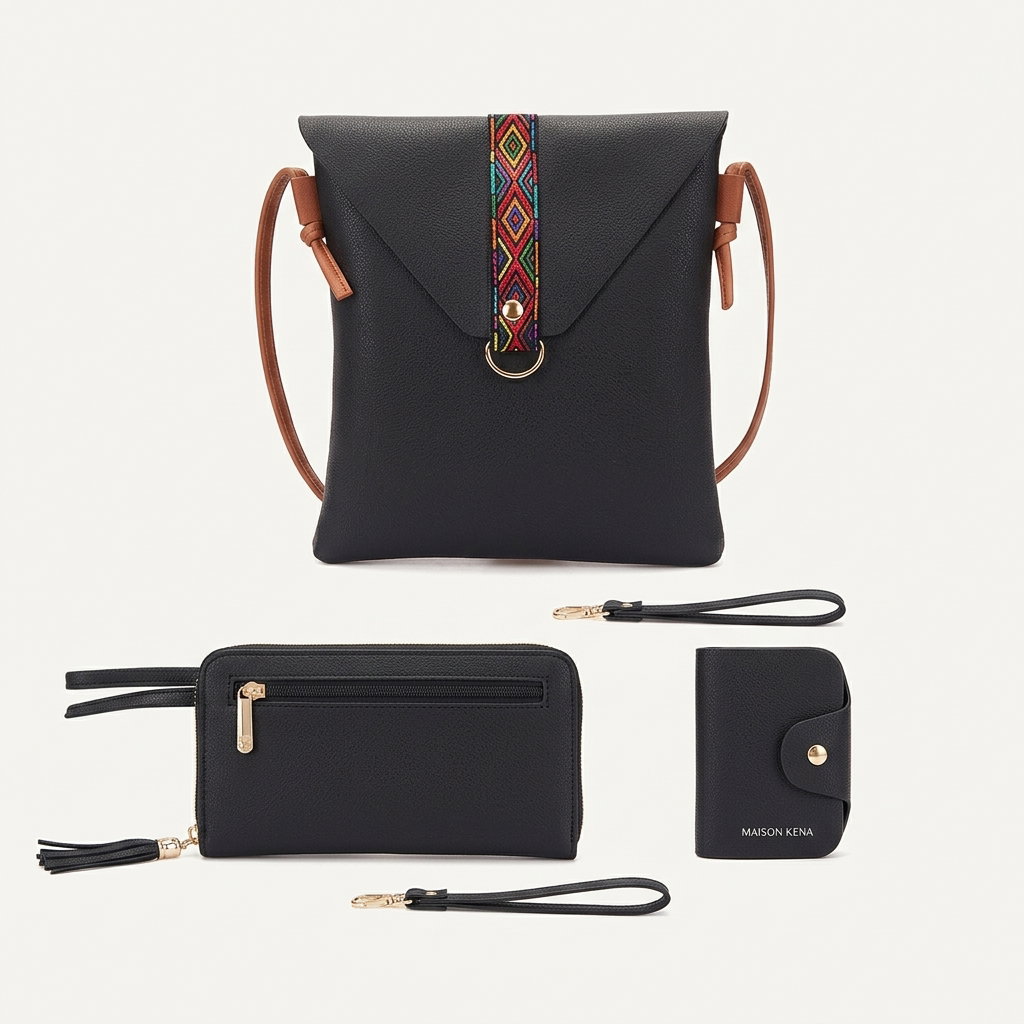 4 PCS Sacs à Main Pour Femmes Sac à Bandoulière Unique Portefeuille_4