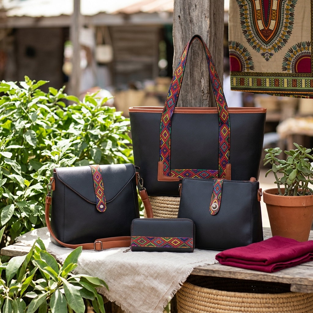 4 PCS Sacs à Main Pour Femmes Sac à Bandoulière Unique Portefeuille_5