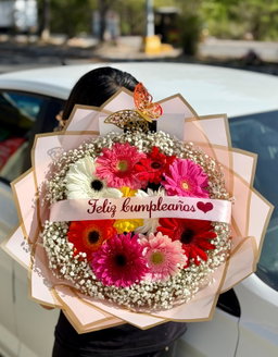 Lindo día (ramo 10 gerberas)