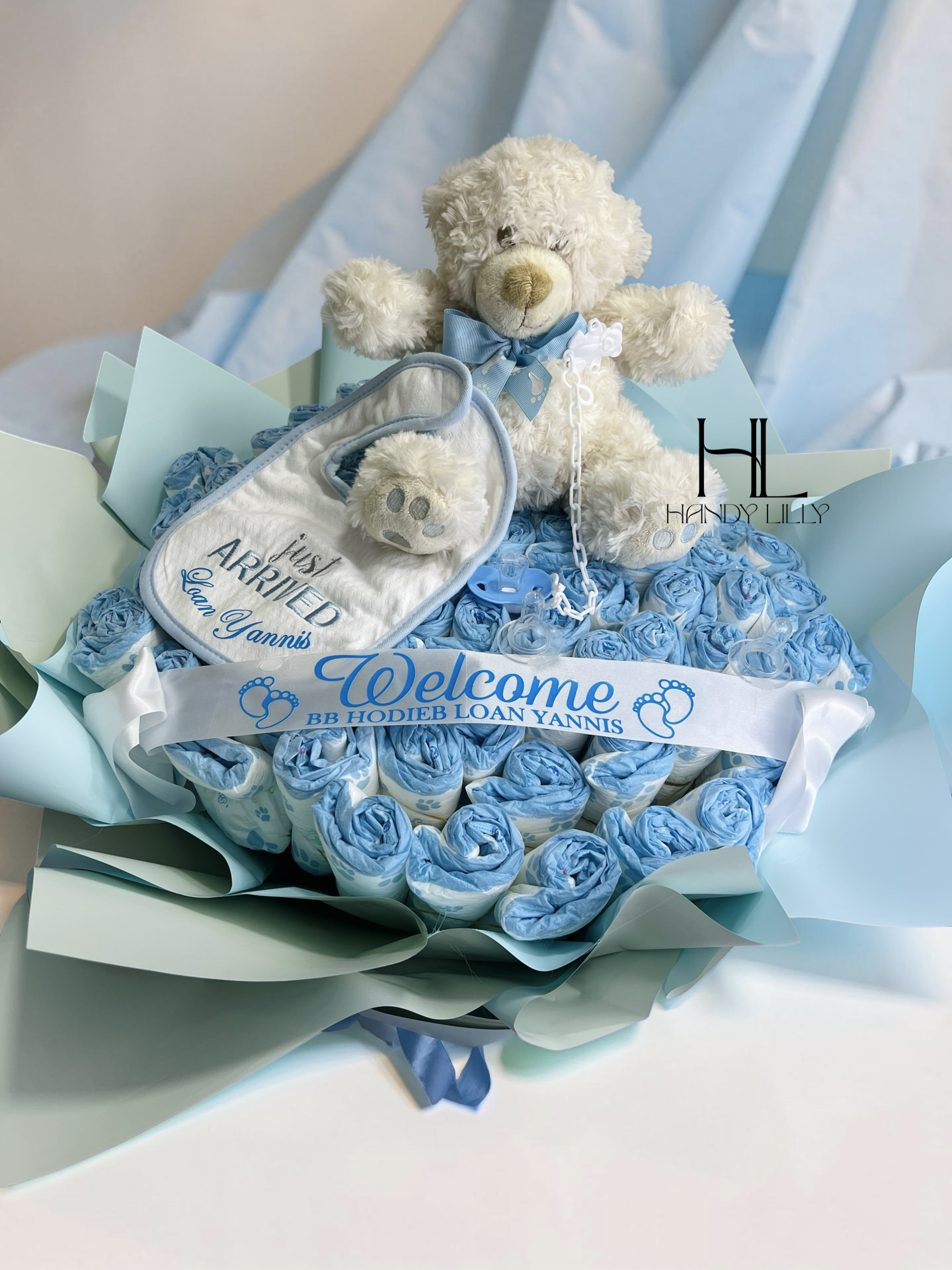 Diapers Bouquet L(88 Diapers) / Bouquet a couches L(88 Couches)_3