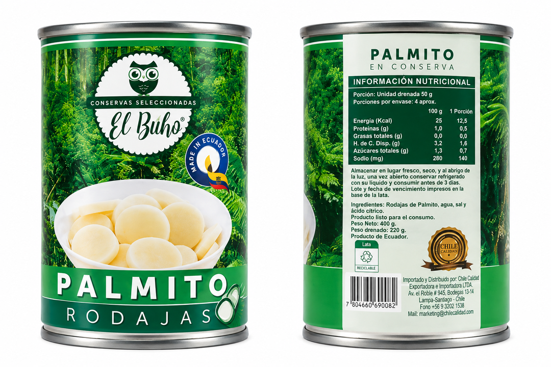 🌴 Palmito en Rodajas El Búho 400 g