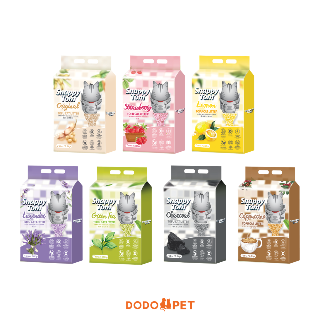 Snappy Tom Tofu Cat Litter - 7L (2.8kg)