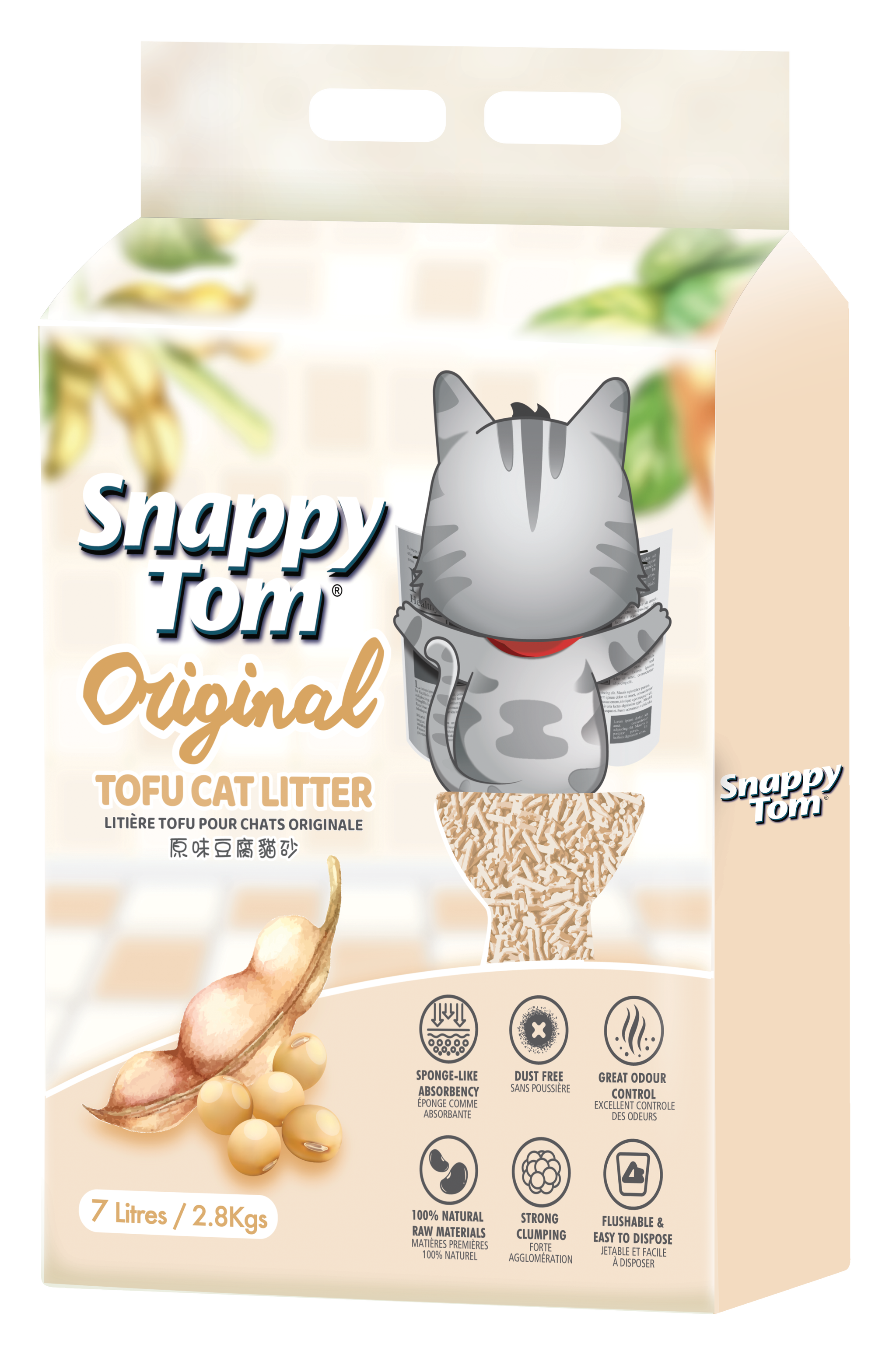 Snappy Tom Tofu Cat Litter - 7L (2.8kg)_1