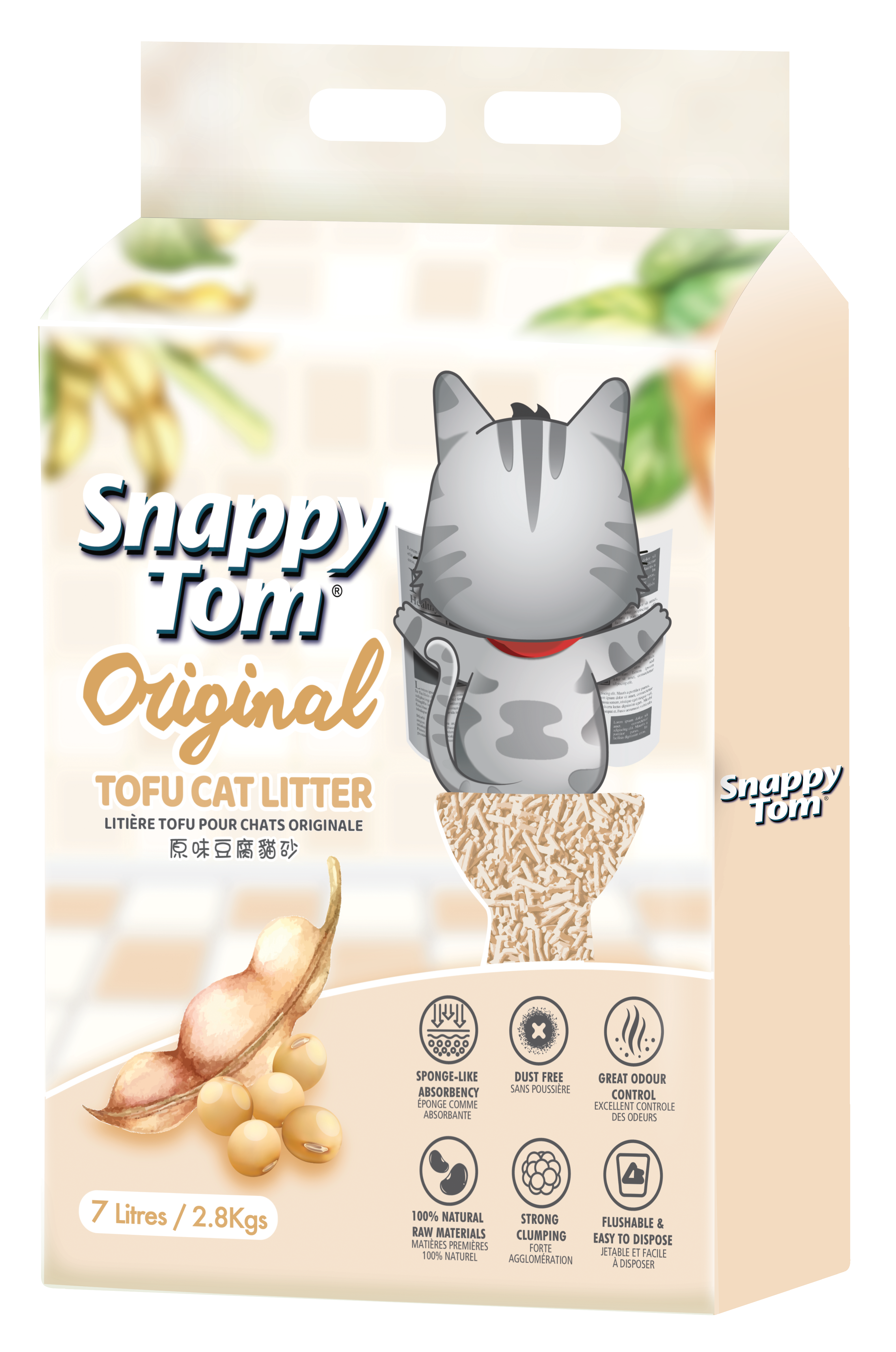 Snappy Tom Tofu Cat Litter - 7L (2.8kg)_1