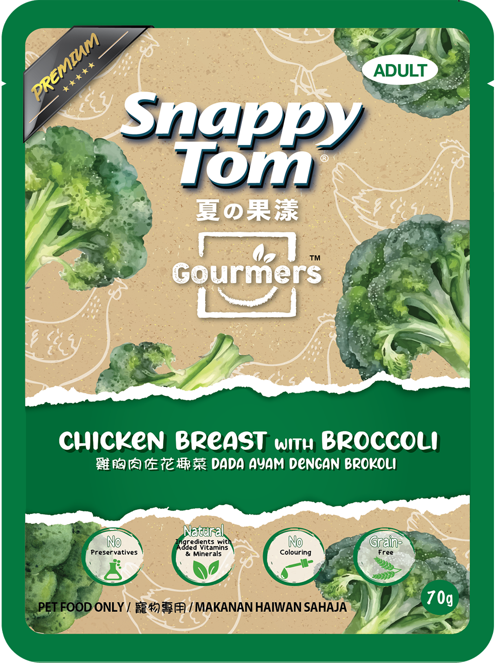 Snappy Tom Gourmers Premium Wet Pet Food (Adult) - 70g_8