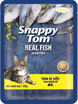 Snappy Tom Real Meat & Real Fish Wet Cat Food Pouch (Adult) - 85g