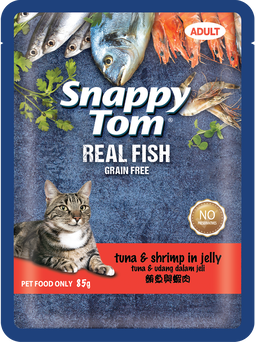 Snappy Tom Real Meat & Real Fish Wet Cat Food Pouch (Adult) - 85g