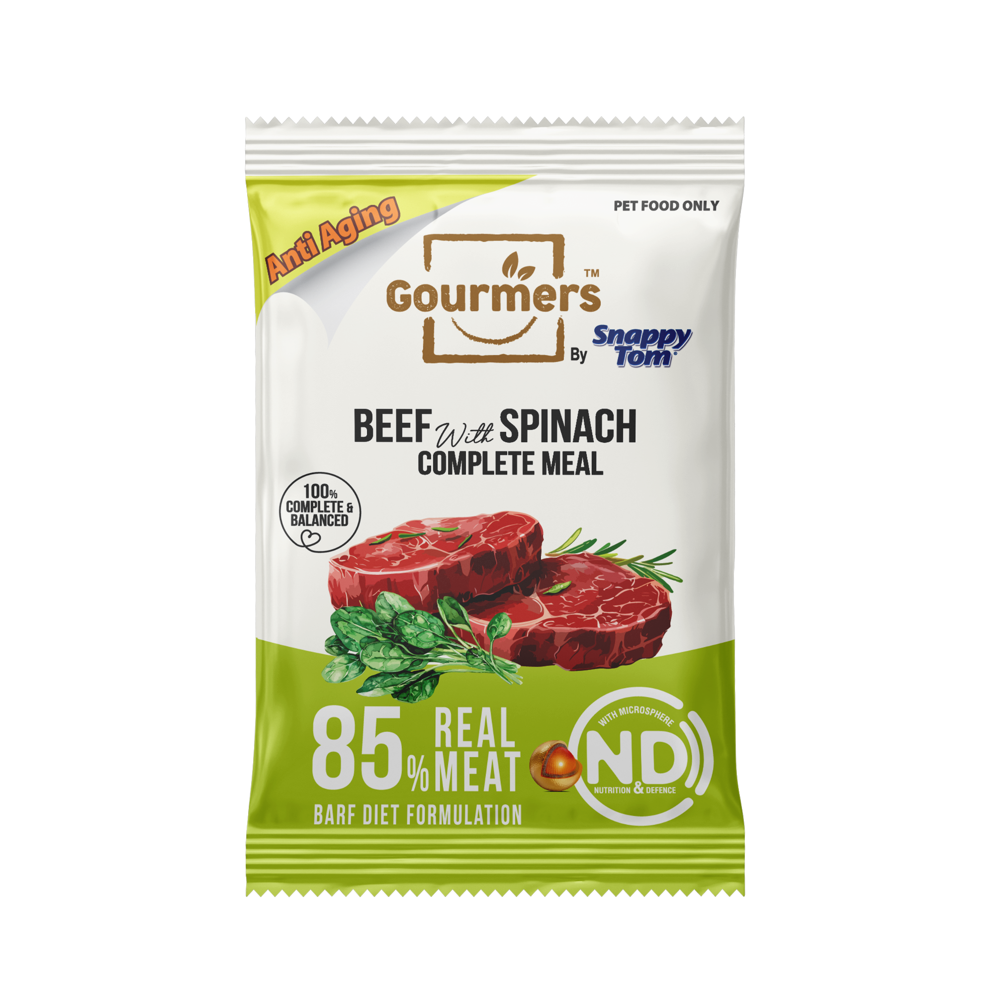 Gourmers by Snappy Tom Complete Meal (BARF Diet, 85% Real Meat)_4