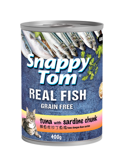 Snappy Tom Real Fish Wet Cat Food Can (Adult) - 400g