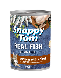 Snappy Tom Real Fish Wet Cat Food Can (Adult) - 400g