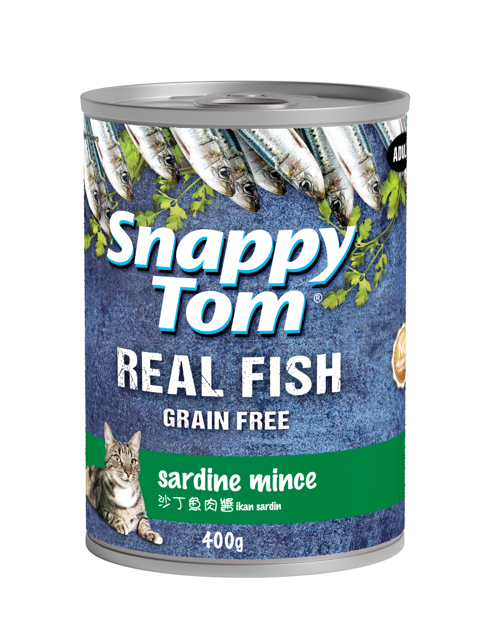 Snappy Tom Real Fish Wet Cat Food Can (Adult) - 400g_6