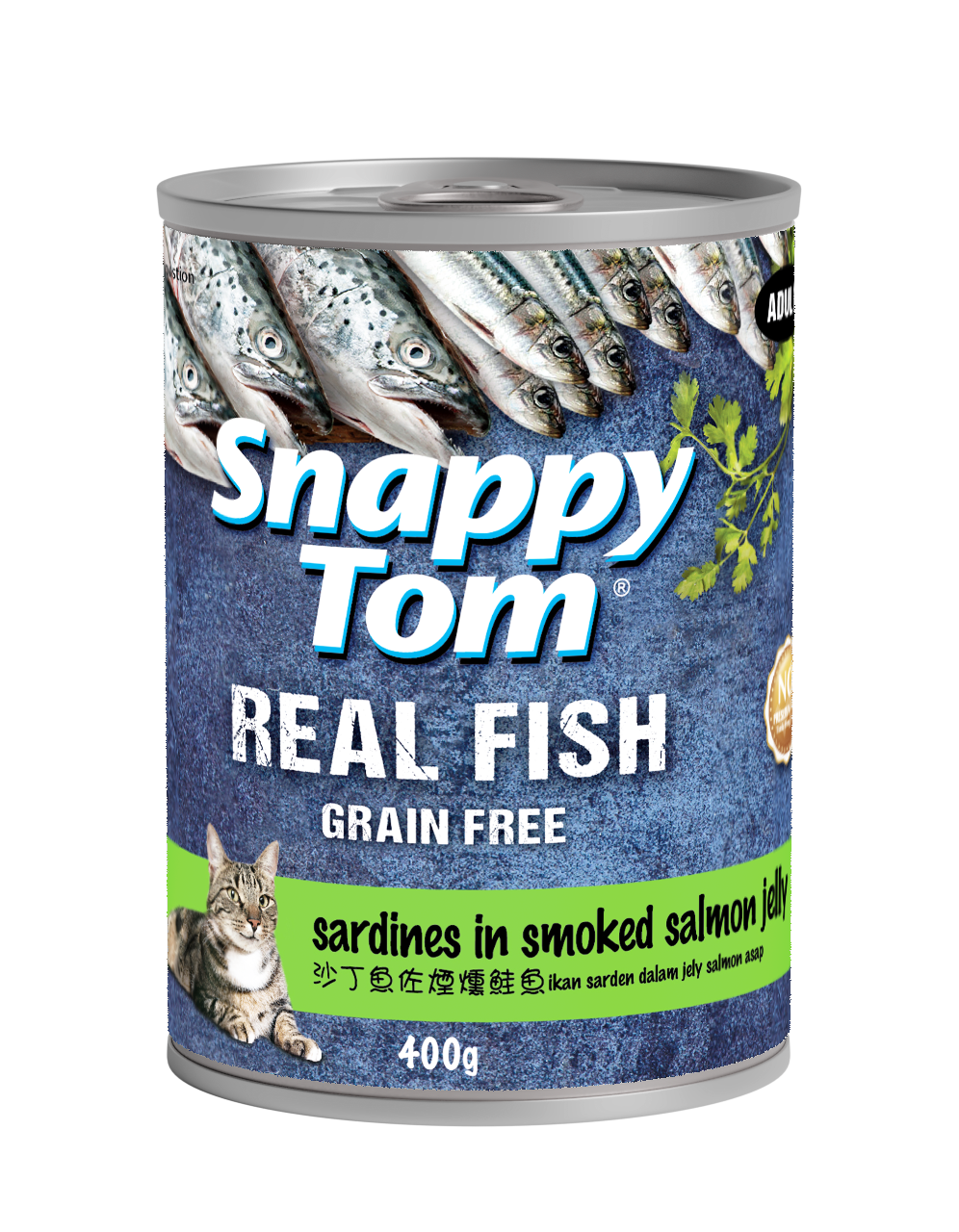 Snappy Tom Real Fish Wet Cat Food Can (Adult) - 400g_7