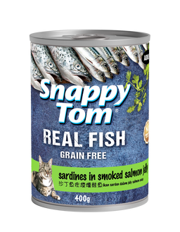 Snappy Tom Real Fish Wet Cat Food Can (Adult) - 400g