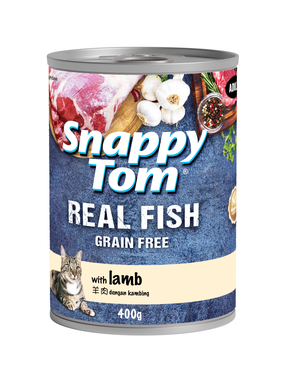 Snappy Tom Real Fish Wet Cat Food Can (Adult) - 400g_8
