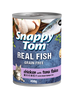 Snappy Tom Real Fish Wet Cat Food Can (Adult) - 400g