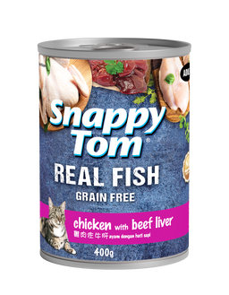 Snappy Tom Real Fish Wet Cat Food Can (Adult) - 400g