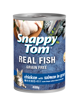Snappy Tom Real Fish Wet Cat Food Can (Adult) - 400g