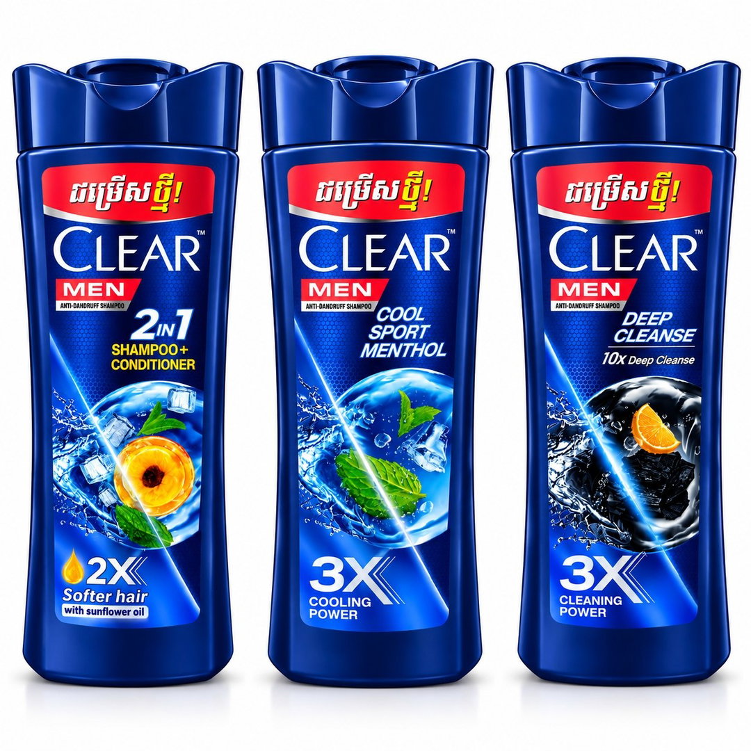 សាប៊ូកក់សក់បុរសម៉ាក Clear Man ចំណុះ 290 ML