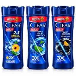 សាប៊ូកក់សក់បុរសម៉ាក Clear Man ចំណុះ 290 ML 