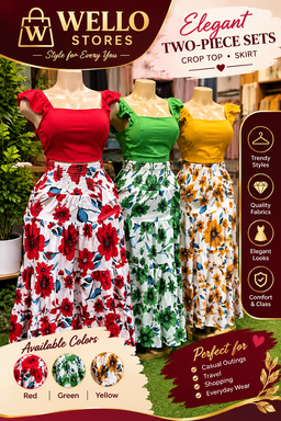 2-Piece Floral Skirt Set