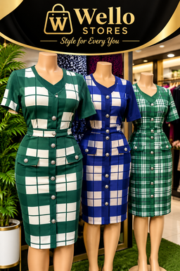 Elegant Checked Dresses
