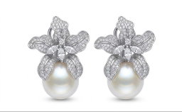 Silver Zirconia Flowers Earrings