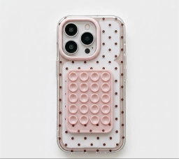 Polka Dot Pattern with Suction Cup Casing (Pink)