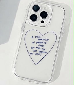 Blue Love Slagon Mirror Casing