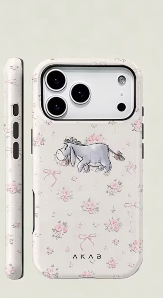 Magnetic Gray Donkey Pink Floral Box Pattern Casing