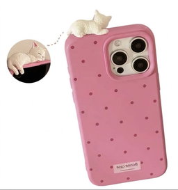 3D Lying Cat Casing (Pink)