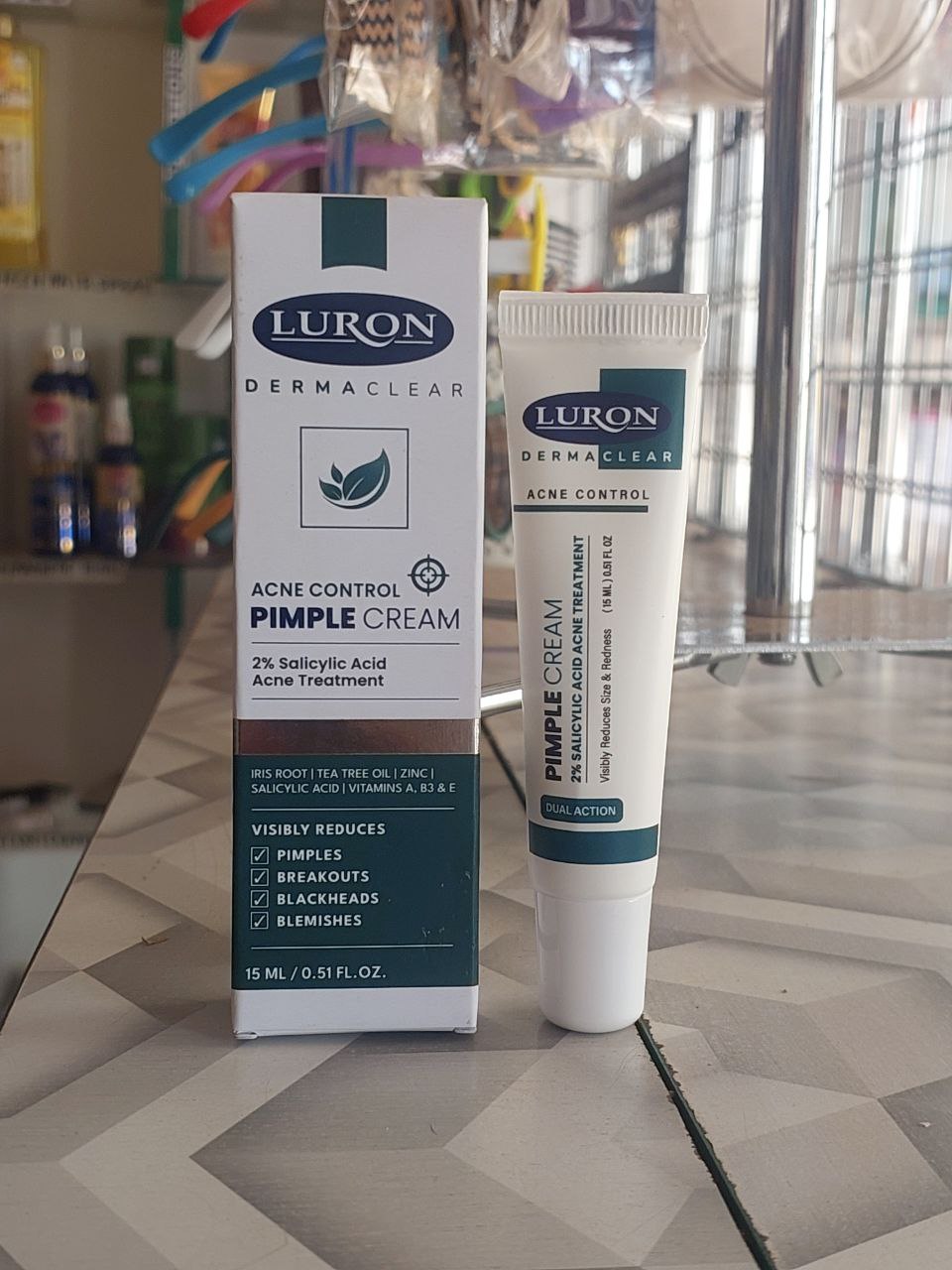 Luron Acne Control Pimple Cream 2% Salicylic Acid Acne Treatment 15ml