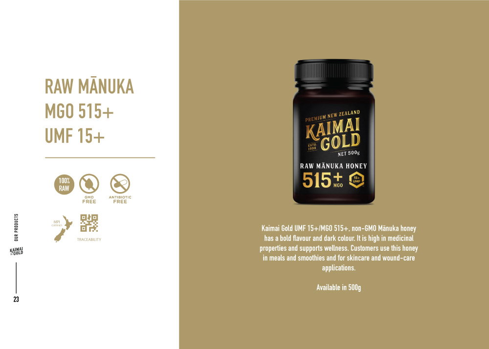 Kaimai Gold UMF 15+ Raw Manuka Honey - 500g_5