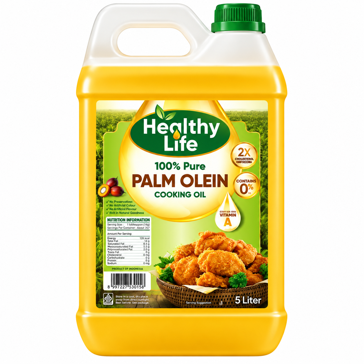 ប្រេងដូងឆាម៉ាក Healthy Life ចំណុះ 5 លីត្រ _0