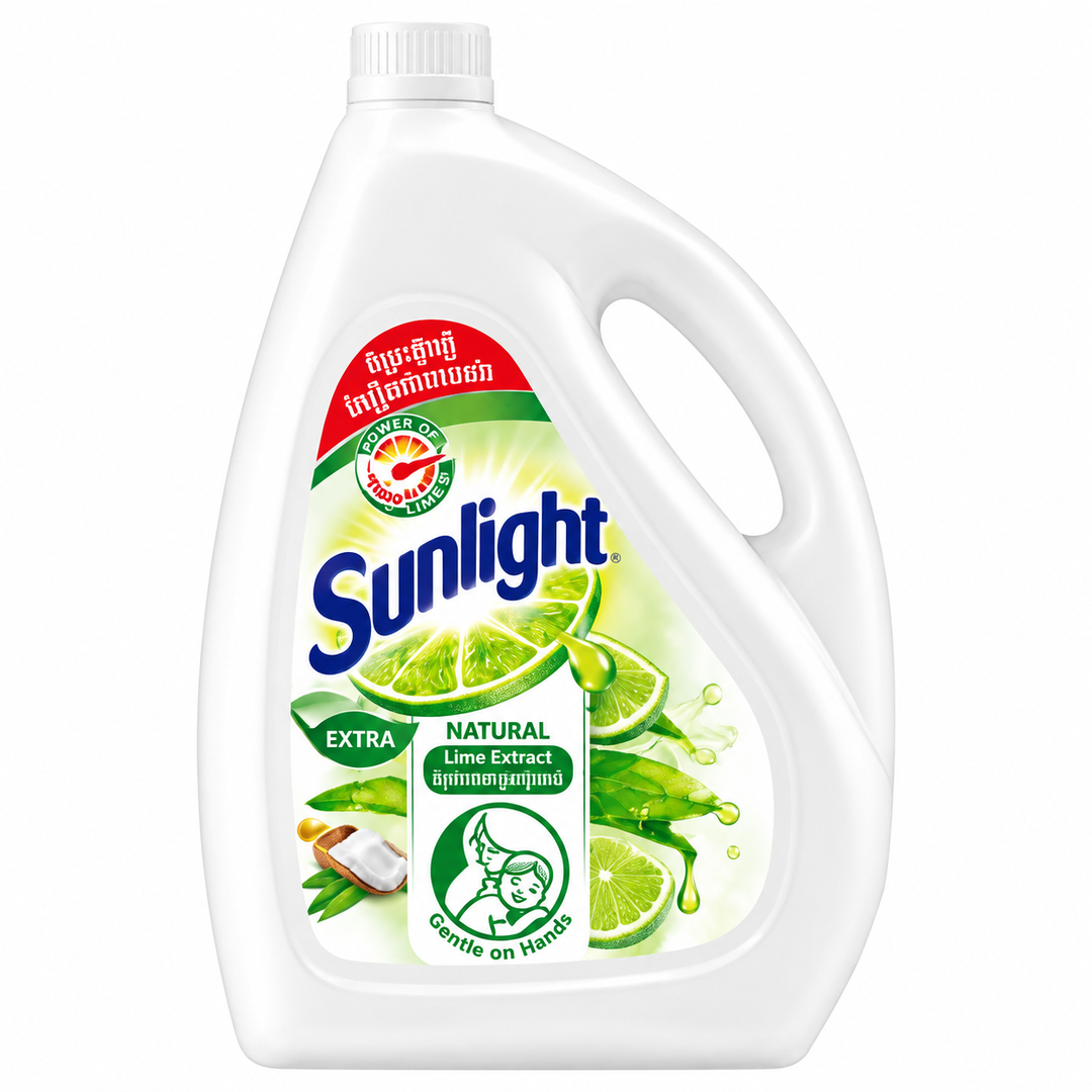 សាប៊ូលាងចានម៉ាក Sunlight 3.2 Kg ( Nature )