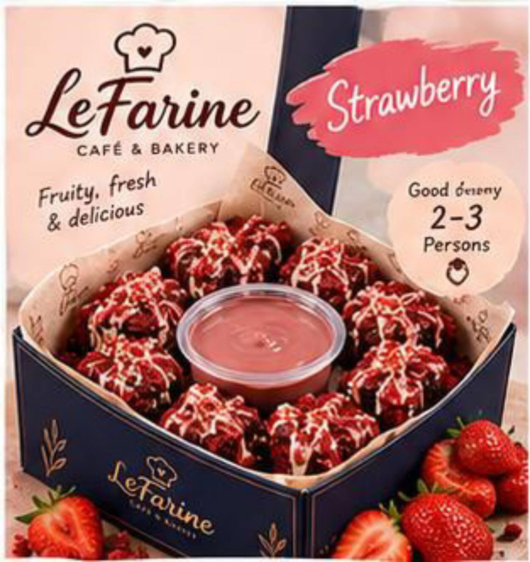Strawberry brownie bites