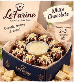White chocolate brownie bites