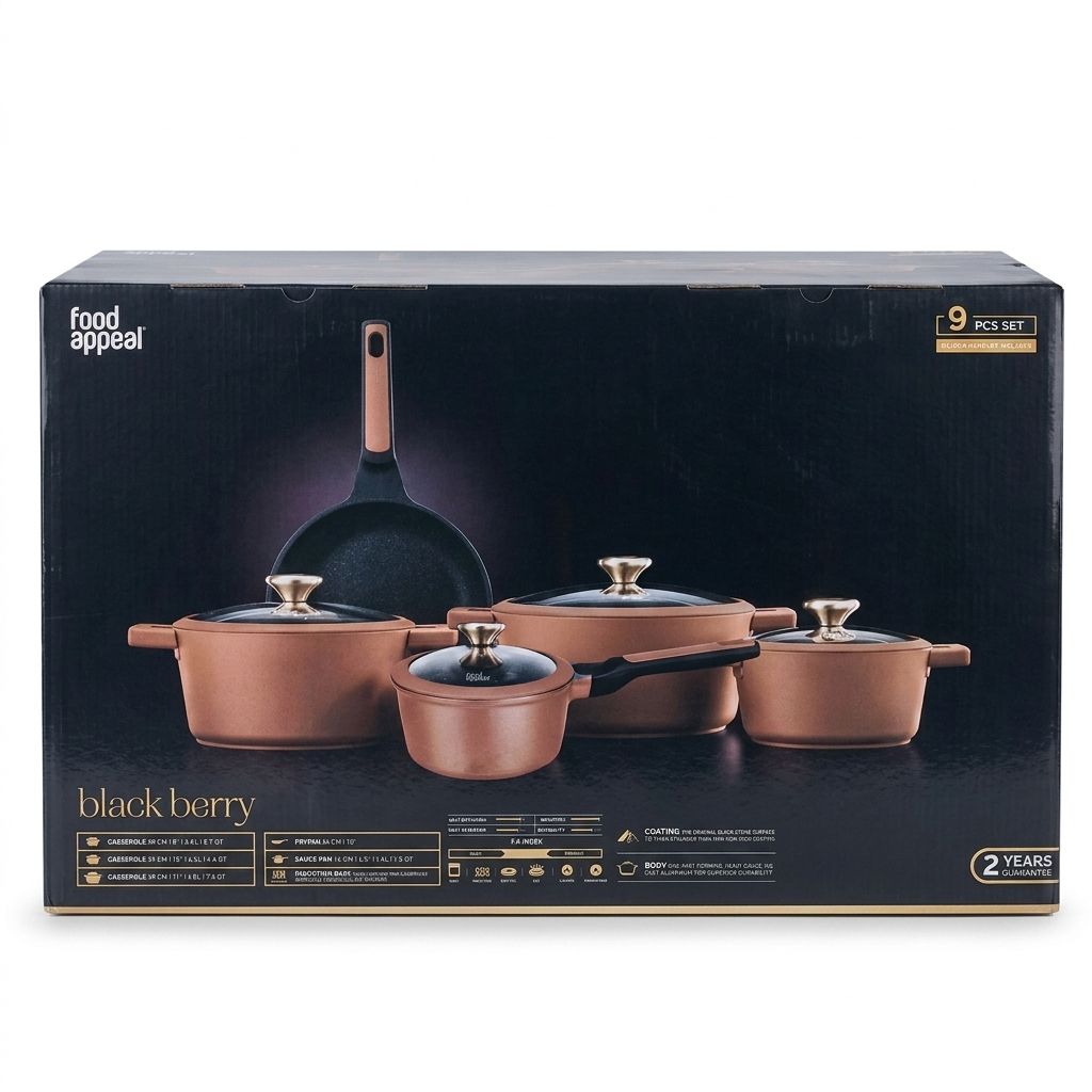 Black Berry 9 Piece Cookware Set_0