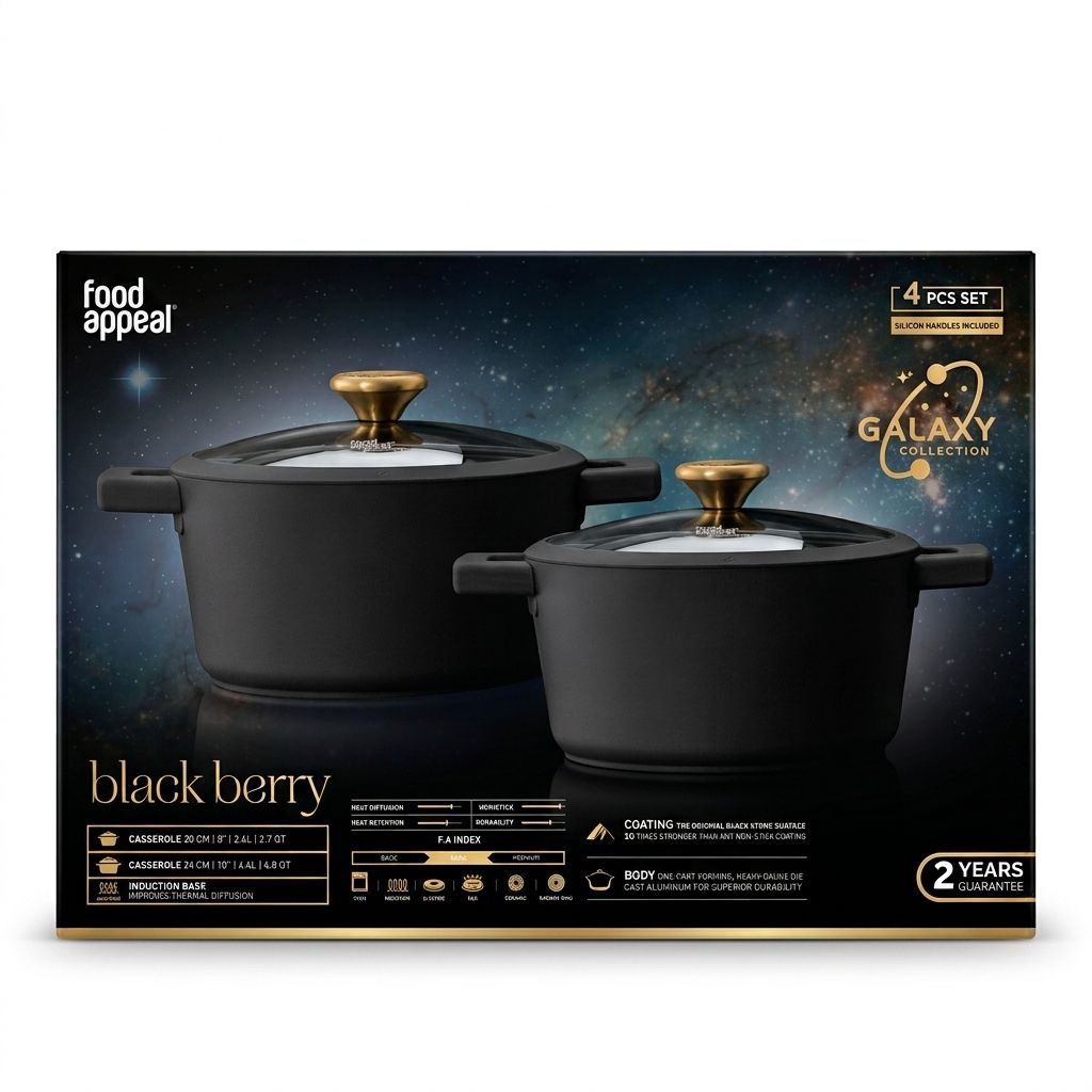 Galaxy Collection Black Berry 4 Piece Set