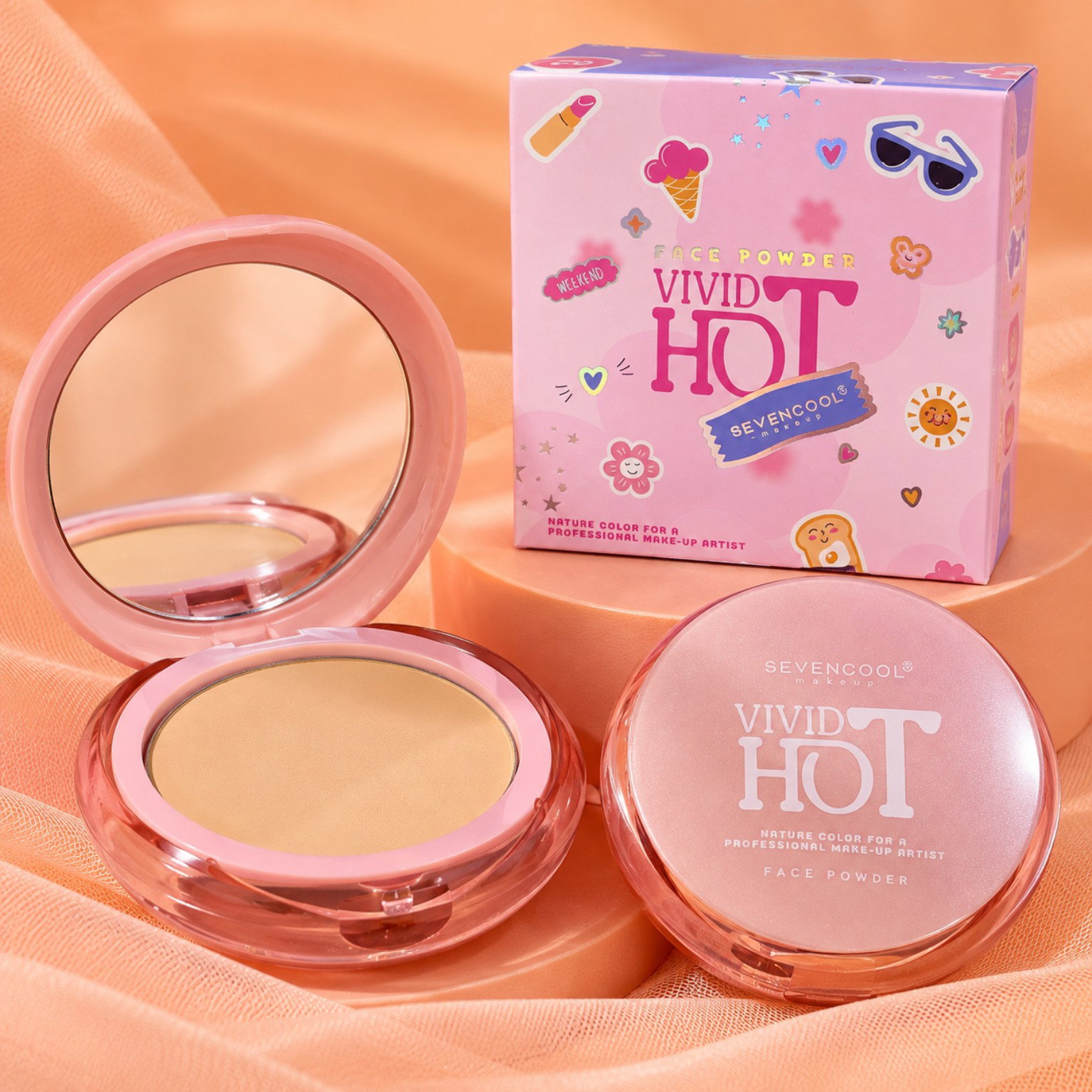 Polvos Compactos 💗 SEVENCOOL _3