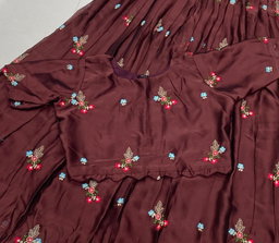 Fully Stitched Rangoli silk Lehanga with stitched blouse JK