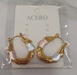 Pendientes tricolor acero