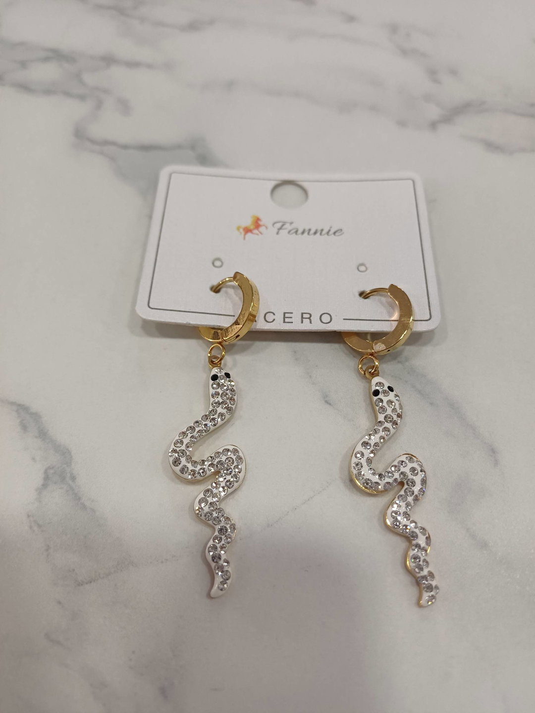 Pendientes serpiente acero