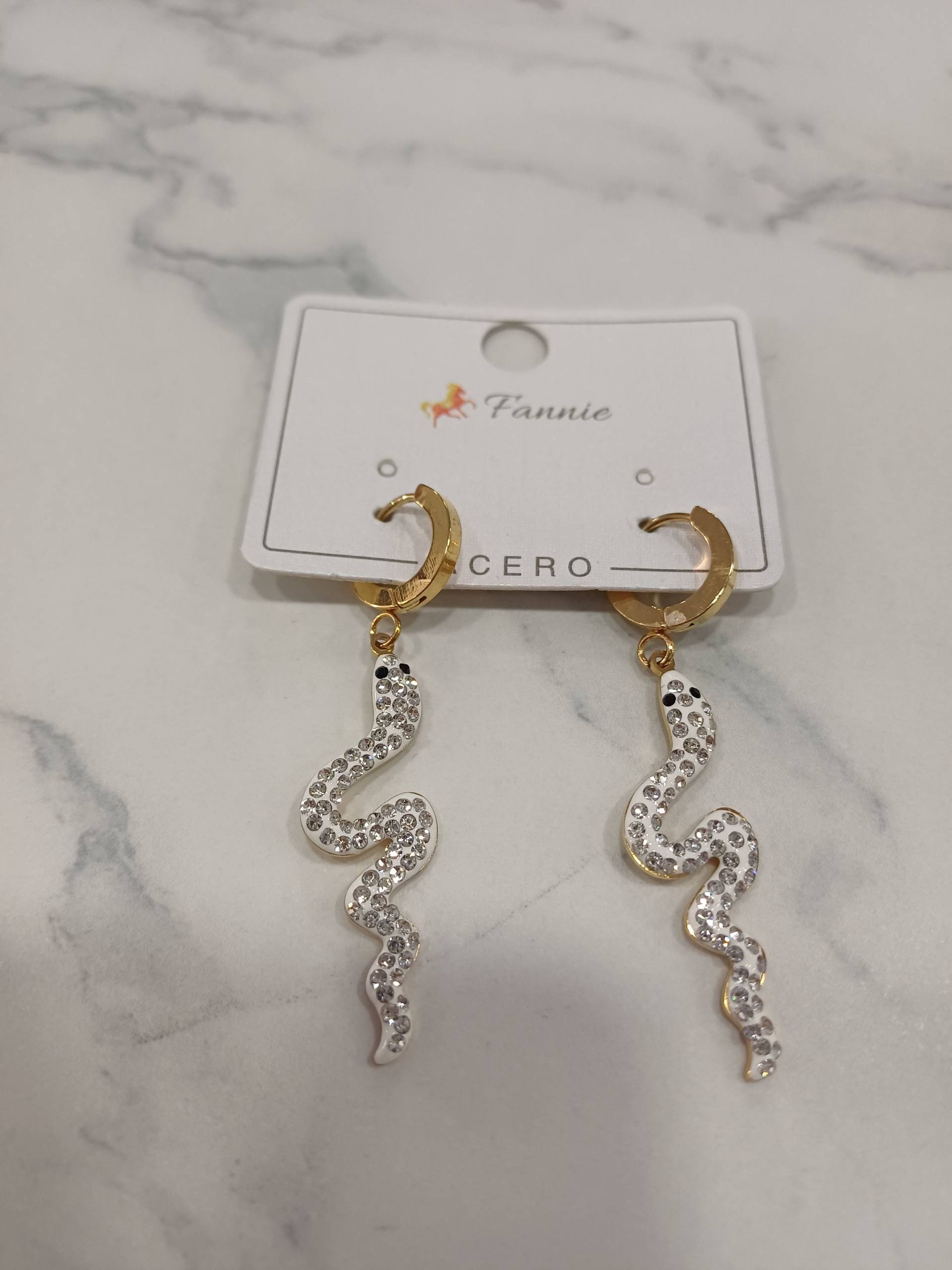 Pendientes serpiente acero_0