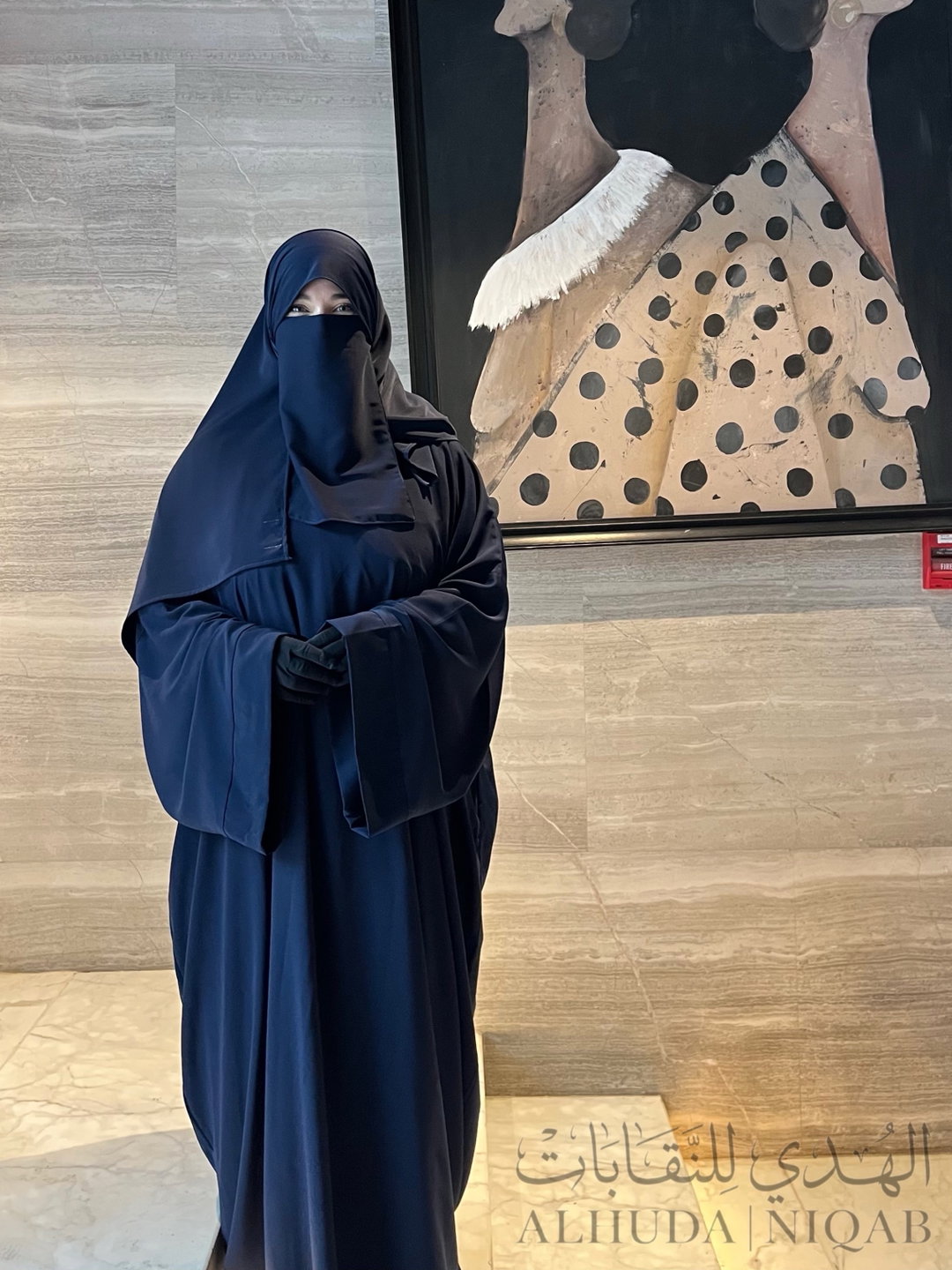 Navy Abaya Set with Niqab