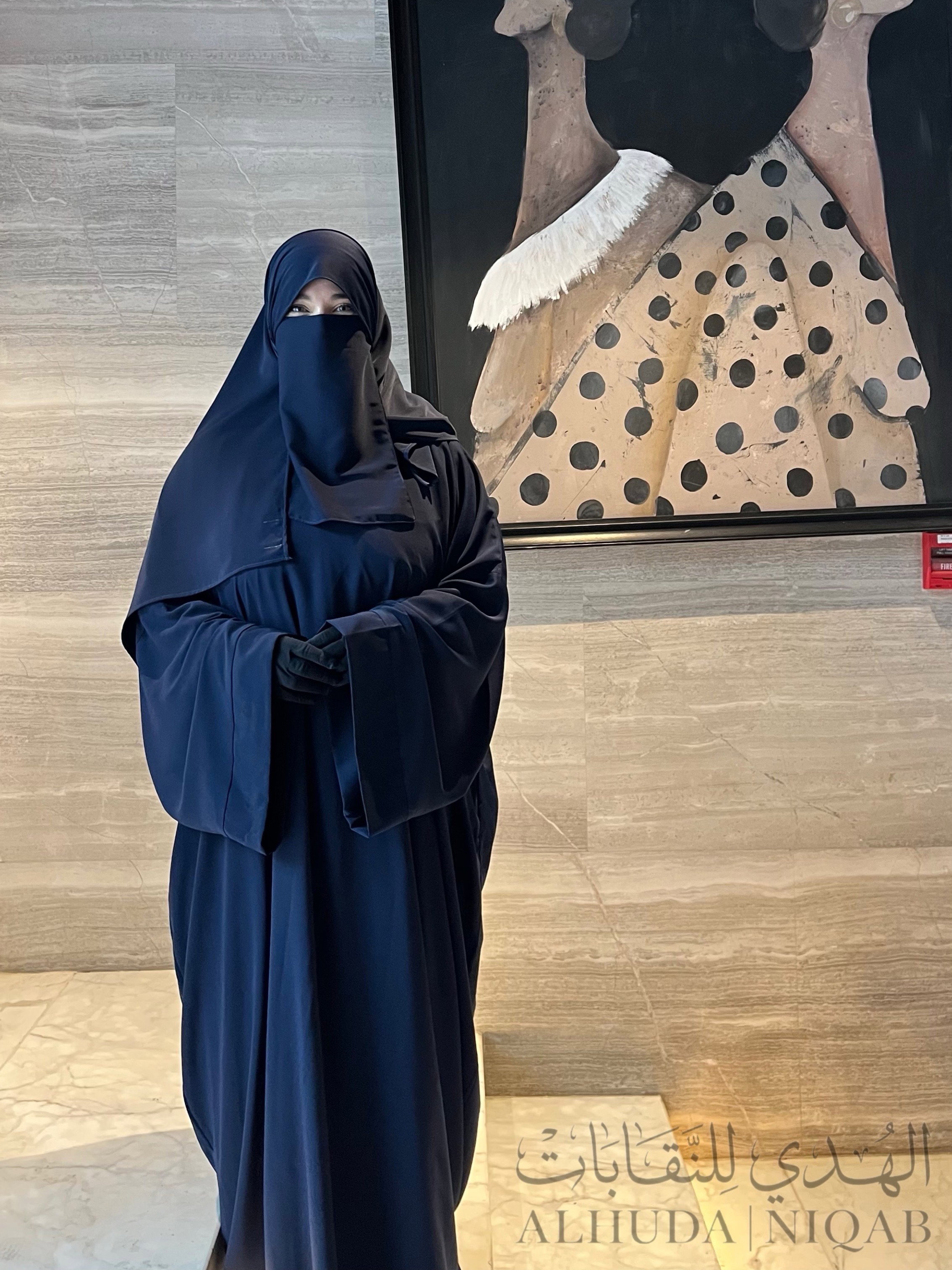 Navy Abaya Set with Niqab