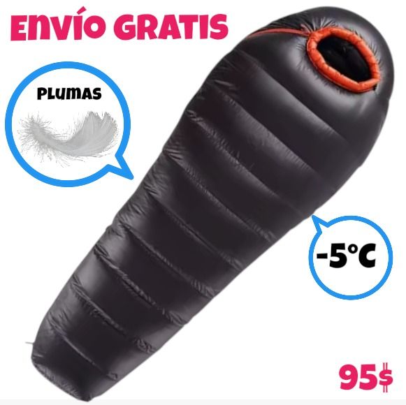 Sleeping -5°C 1.3kg plumas Alta montaña