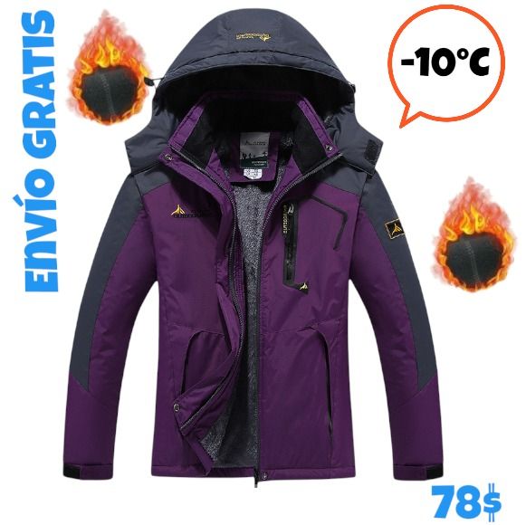Chaqueta Impermeable Montaña Termica Lluvia Frio Extremo